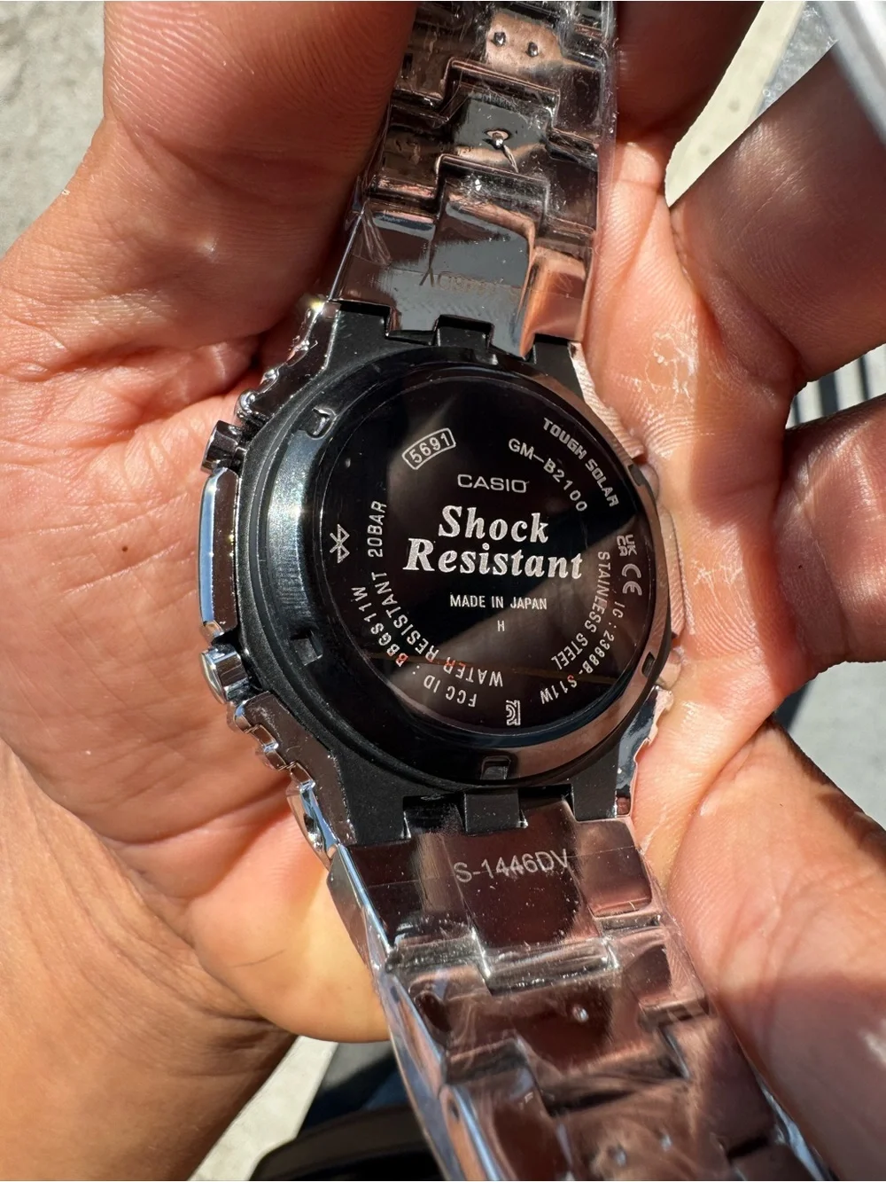 G-Shock Silver Case Light Blue Dial Stainless Steel Watch
